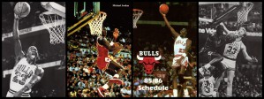 Michael Jordan 80s Basketball Art Collage 